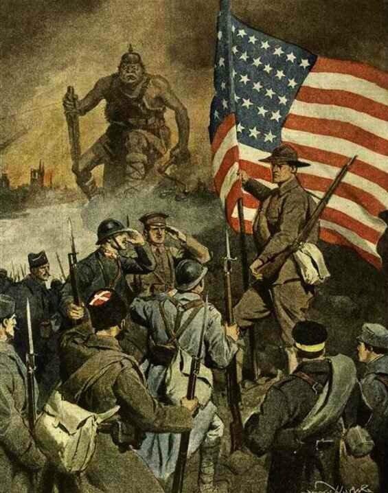 Annee 1917 amerique entre en guerrre