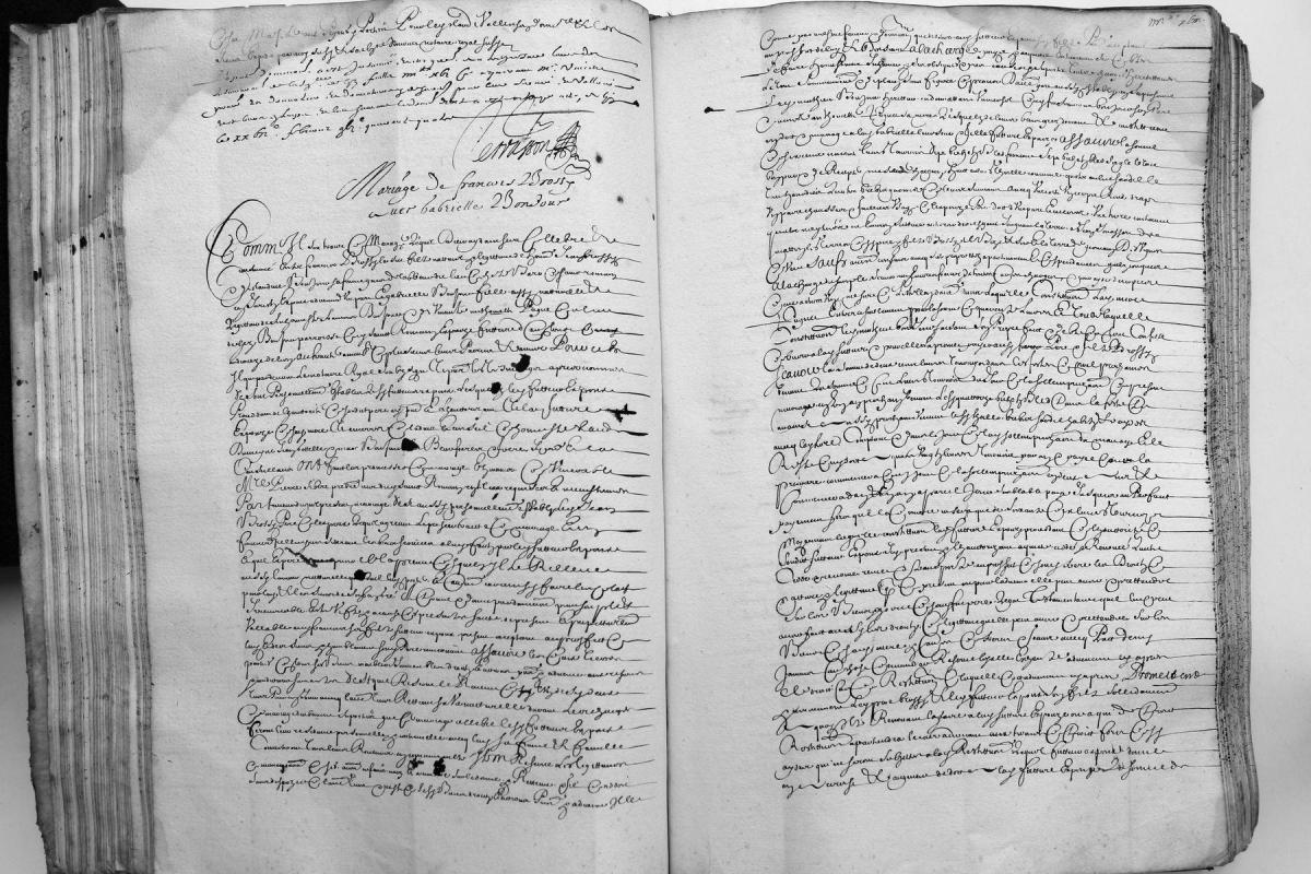Brosse francois et bonjour gabrielle contrat de mariage 1643 geneagier photo 0103