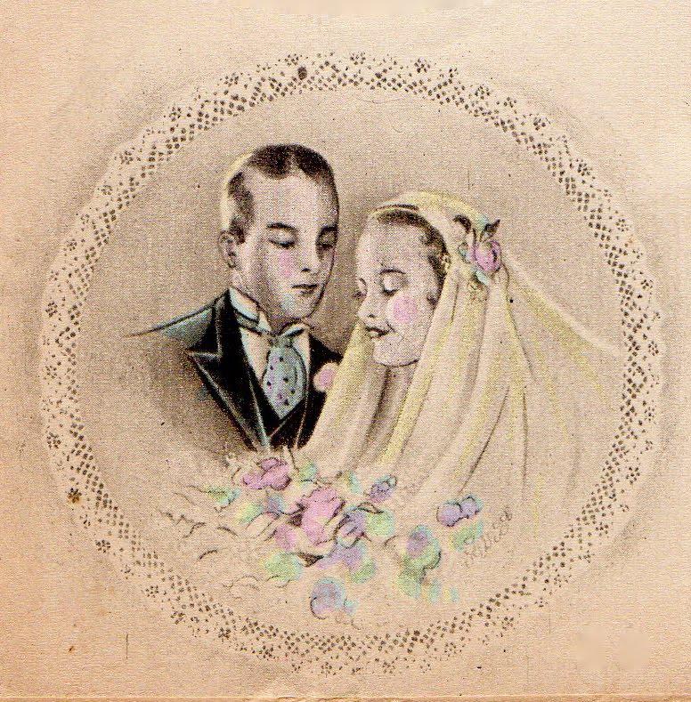 Carte postale ancienne mariage2 image ancienne