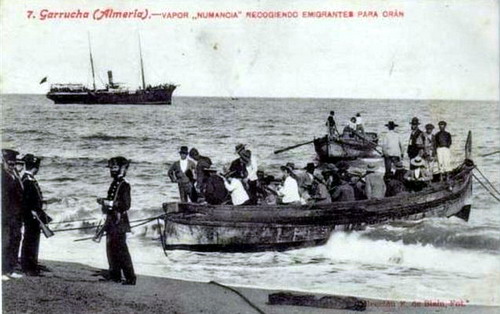 Embarquement des espagnoils pres almeria
