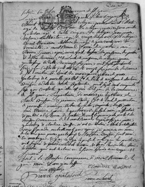 Grataloup pierre et buisson claudine mariage 6 avril 1796 montromand rhone 2eme partie pg