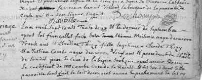 Moissonnier etienne et thizy claudine sosas 316 et 317 mariage 30 septembre 1732 l aubepin 1ere partie bis