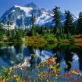 Montagne et lac poeme renaissance du printemps