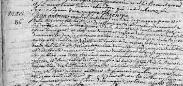 Moulin jean antoine et desvignes claudine sosas 224 et 225 mariage septembre 1759 larajasse bis