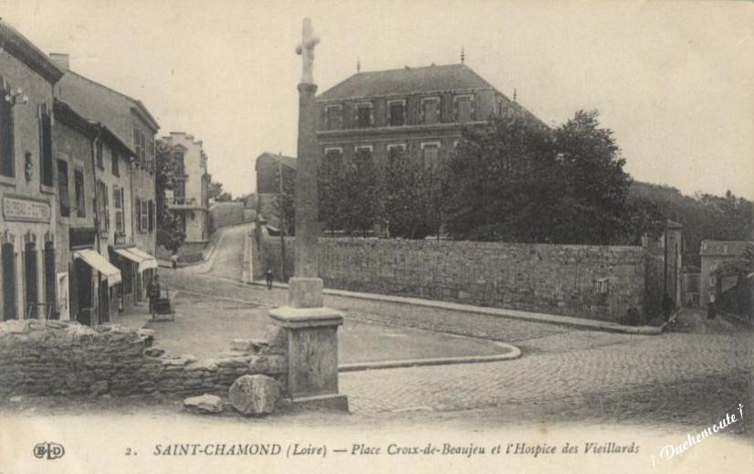 St chamond place croix de beaujeu et l hosispice des vieillards